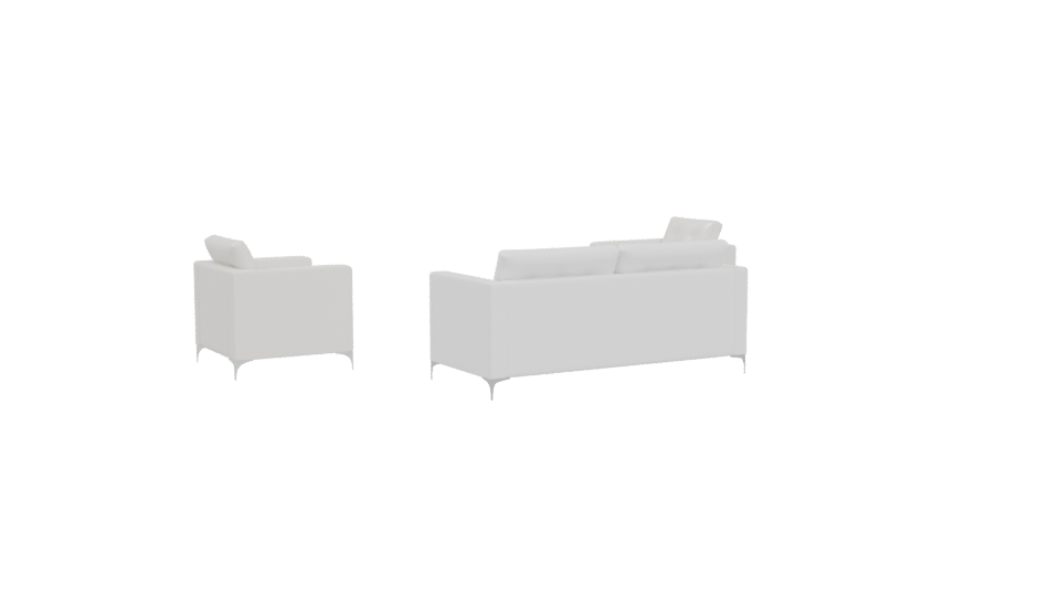Stylish Minimalist Sofa Set 3D - Professional 3D Model Render 4