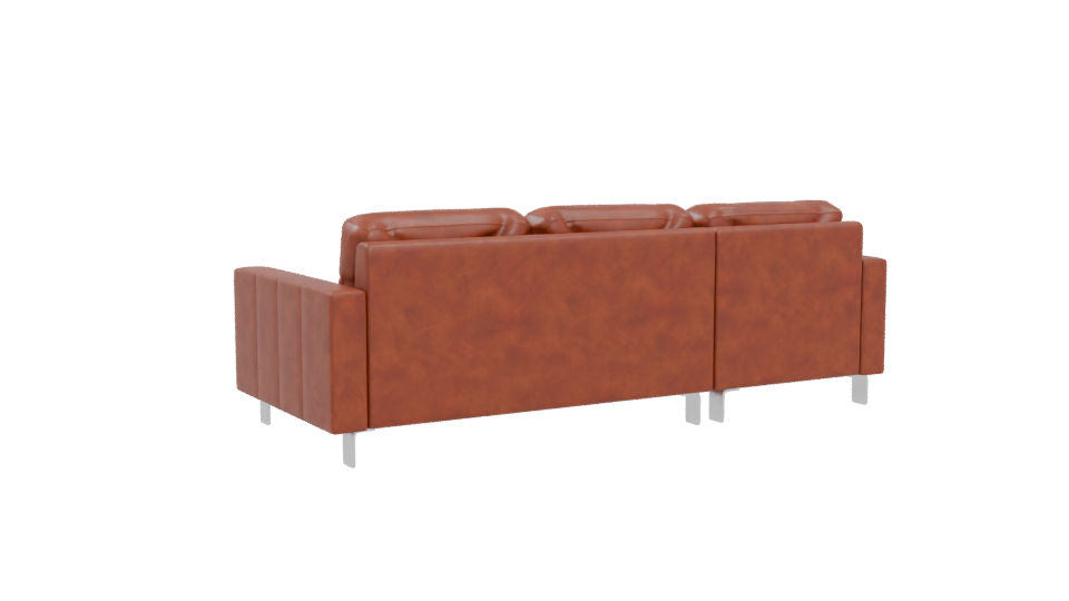 Stylish Leather Sectional Sofa 3D - Professional 3D Model Render 4