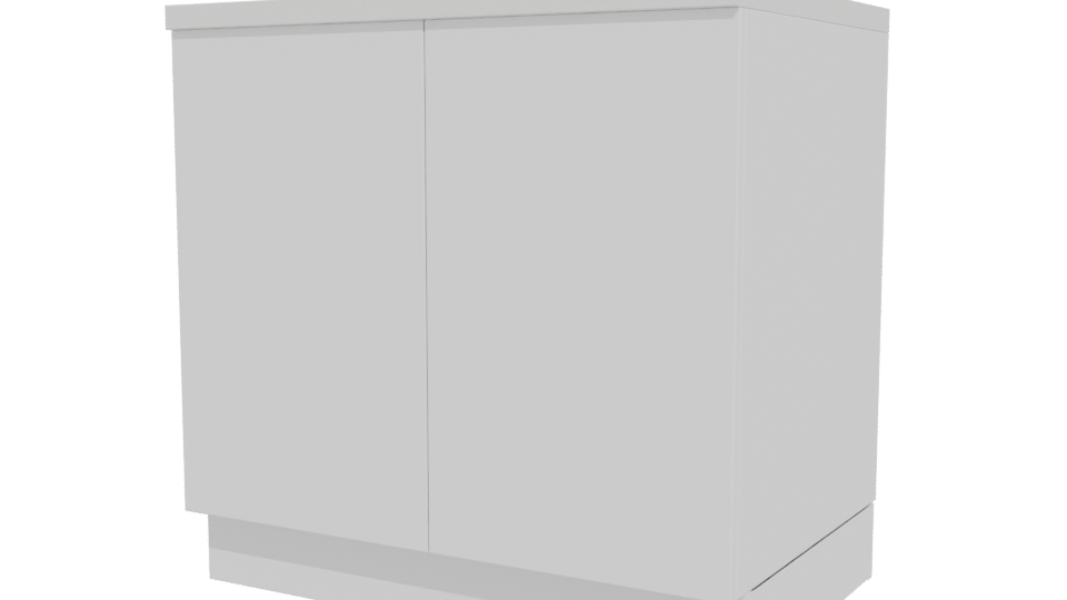 Stylish Minimalist Wooden Reception Desk 3D Model - Professional 3D Model Render 12