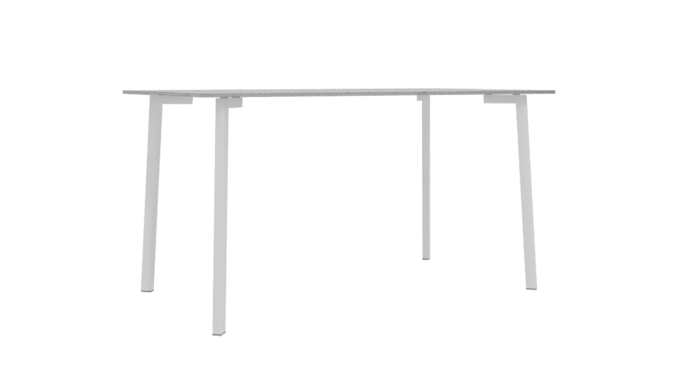 Minimalist Glass Dining Table 3D - Professional 3D Model Render 4