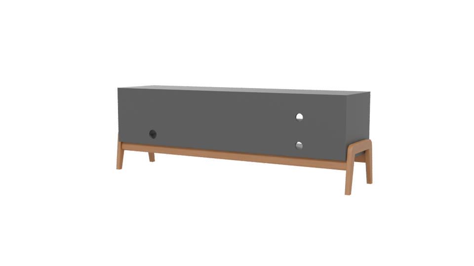Stylish Minimalist TV Cabinet 3D Model - Professional 3D Model Render 6