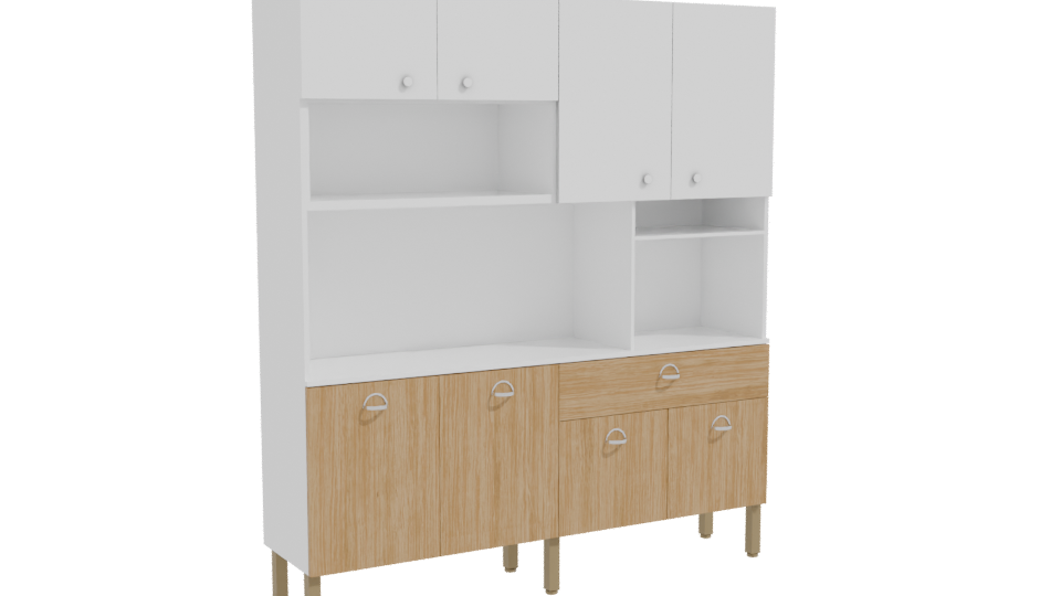 Stylish Wooden Cabinet 3D Model - Professional 3D Model Render 10