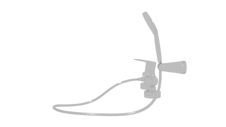 Stylish Shower Head Assembly 3D - Professional 3D Model Render 2