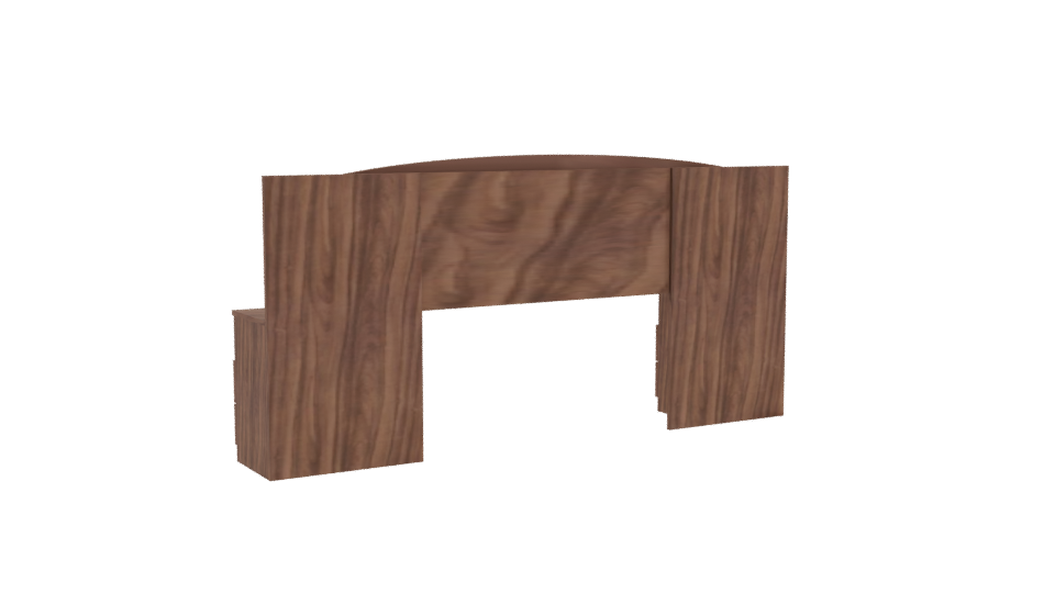 Contemporary Wooden Desk Model - Professional 3D Model Render 4