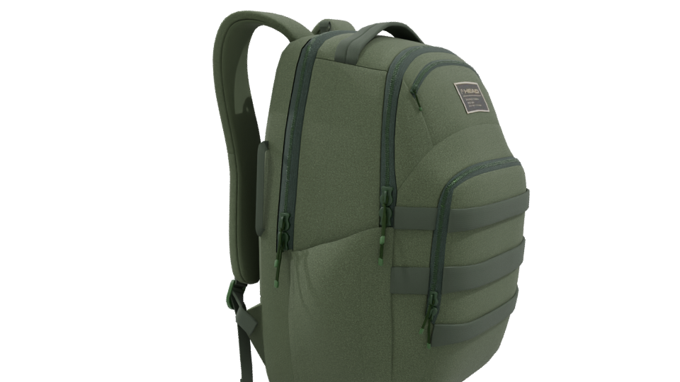 Stylish Green Backpack Model - Professional 3D Model Render 9