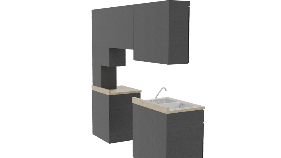 Stylish Kitchen Cabinet Set 3D - Professional 3D Model Render 7