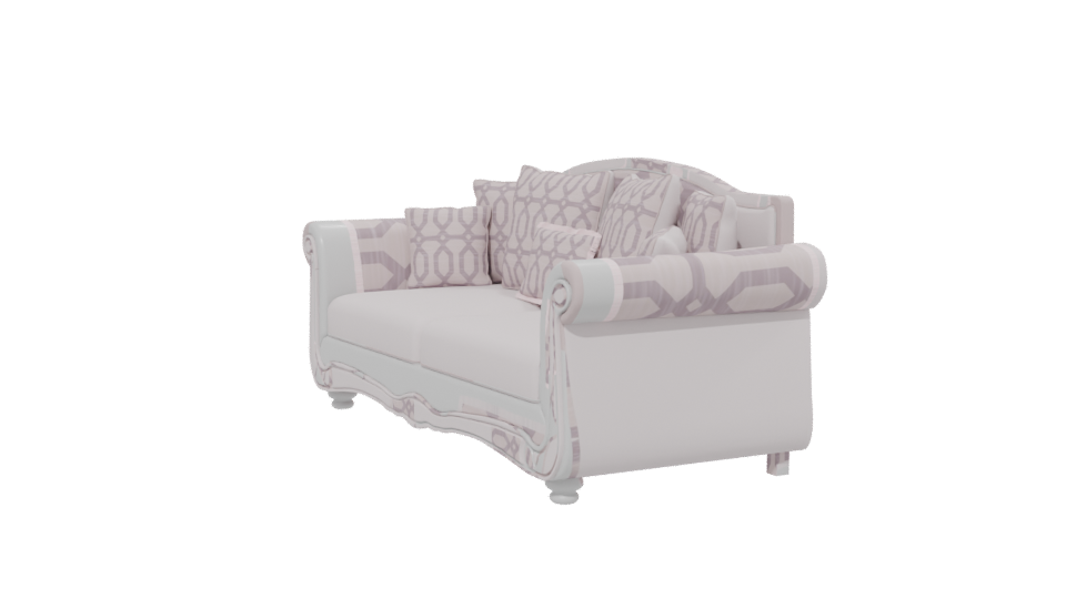Elegant Vintage Sofa 3D Model - Professional 3D Model Render 13