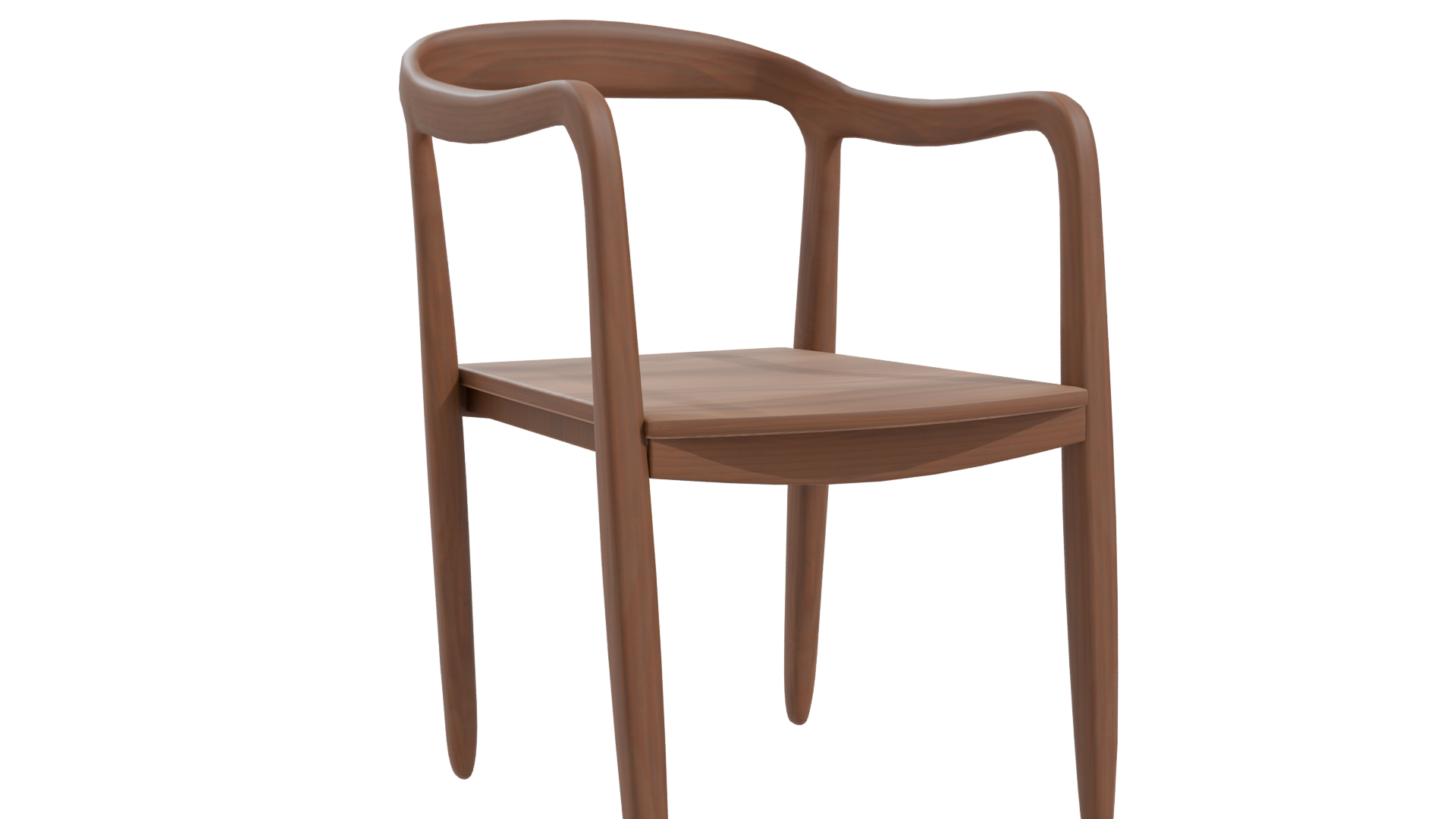 Stylish Wooden Dining Chair 3D - Professional 3D Model Render 10