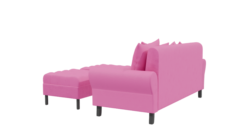 Vibrant Modern L-Shaped Sofa 3D Model - Professional 3D Model Render 3