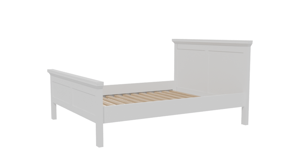 Stylish Wooden Bed Frame 3D - Professional 3D Model Render 13