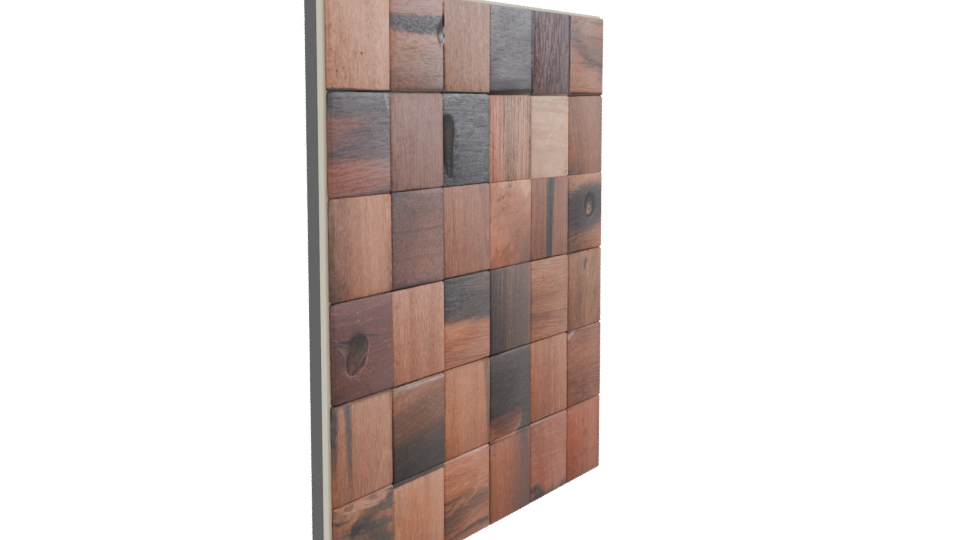 Stylish Wooden Wall Art Model - Professional 3D Model Render 9