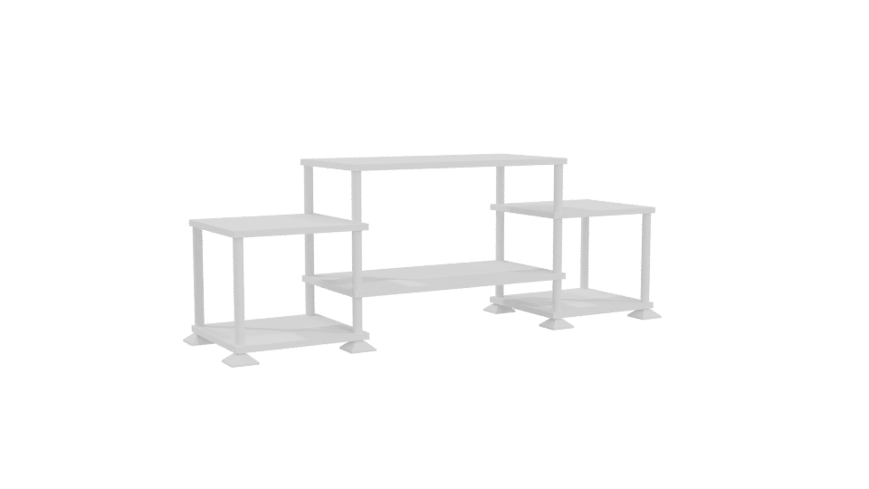 Minimalist Modern Table Set 3D - Professional 3D Model Render 4