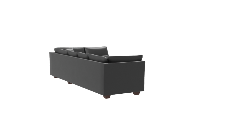 Modern L-Shaped Leather Sofa 3D - Professional 3D Model Render 7