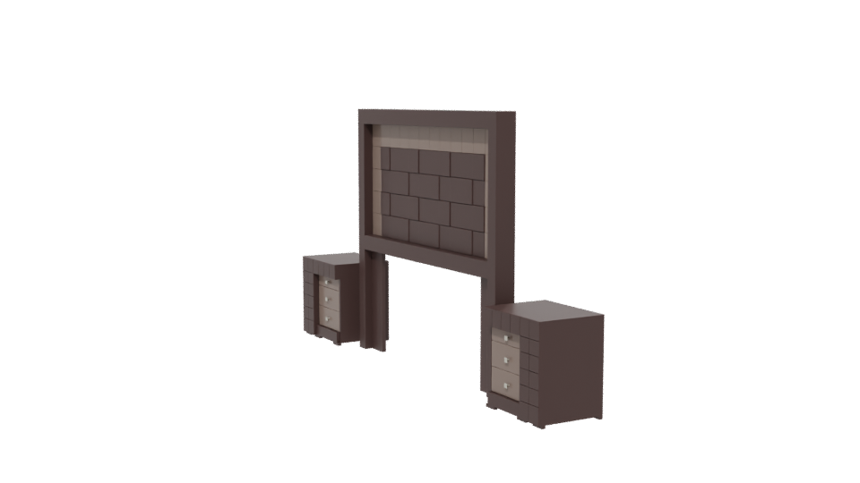 Modern Bedroom Furniture Set 3D - Professional 3D Model Render 13