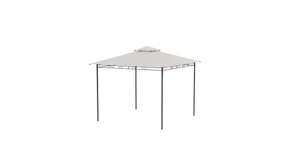 Stylish Outdoor Canopy Gazebo 3D Model - Professional 3D Model Render 12