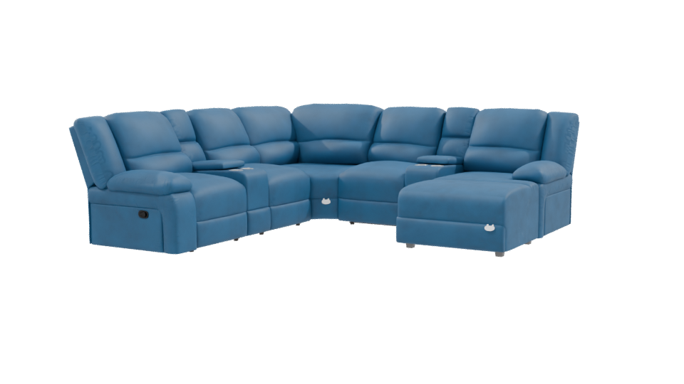Contemporary Sectional Sofa 3D Model - Professional 3D Model Render 9
