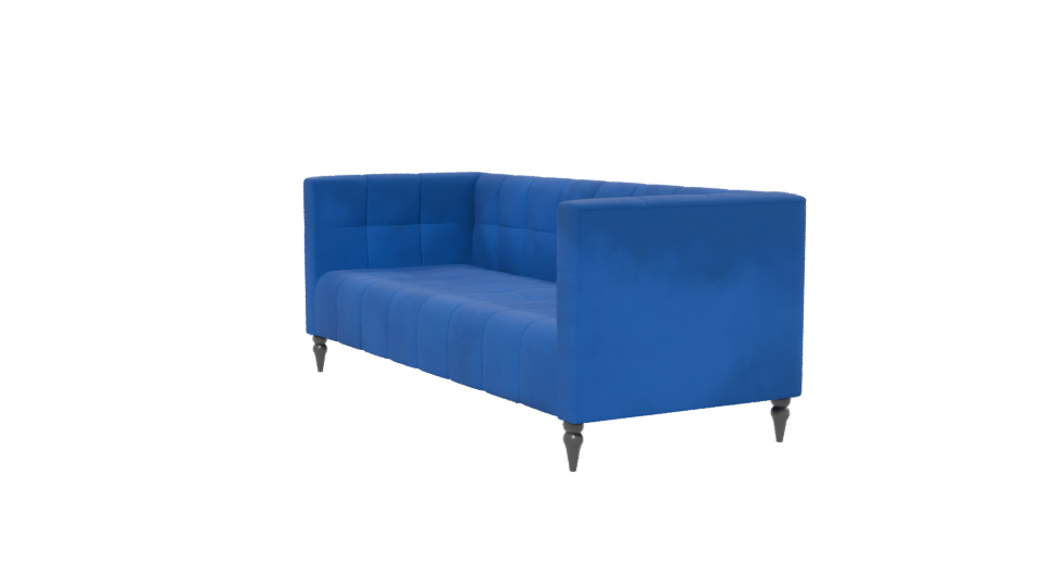 Contemporary Blue Fabric Sofa 3D Model - Professional 3D Model Render 13