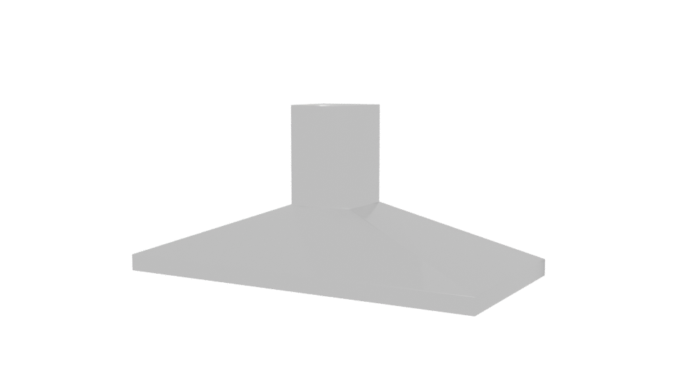 90 cm Decorative Kitchen Hood 3D - Professional 3D Model Render 6