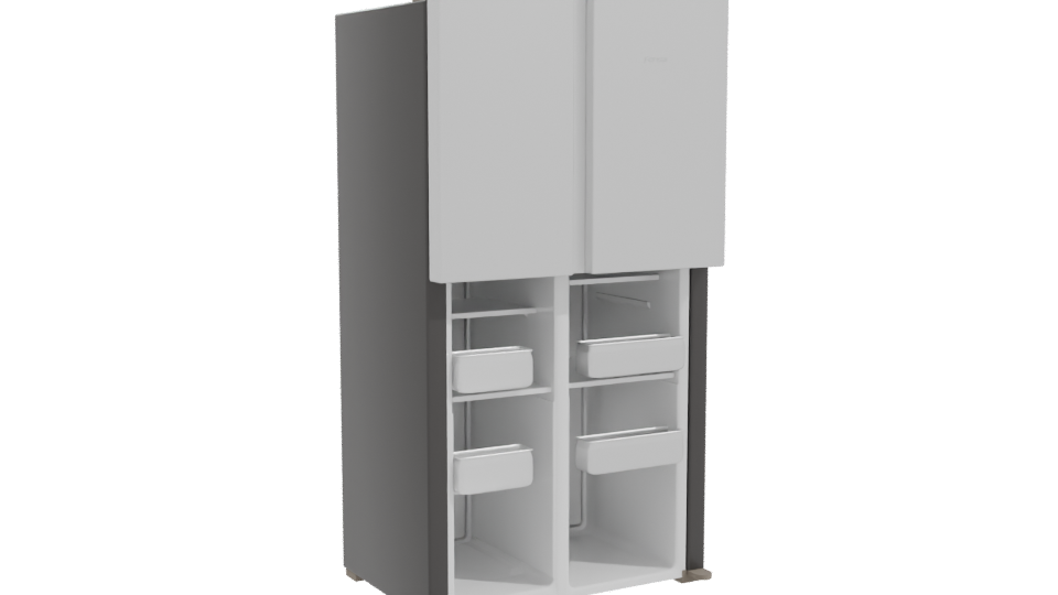 Sleek Modern Refrigerator 3D Model - Professional 3D Model Render 10