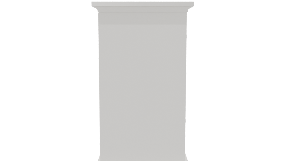 Elegant White Chest of Drawers - Professional 3D Model Render 8