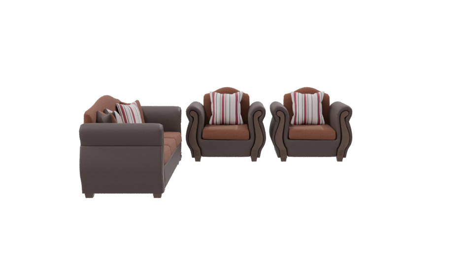 Elegant Fabric Sofa Set 3D Model - Professional 3D Model Render 8