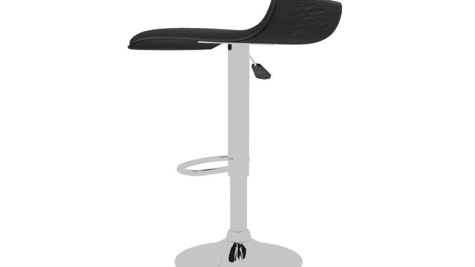 Sleek Modern Bar Stool 3D - Professional 3D Model Render 3
