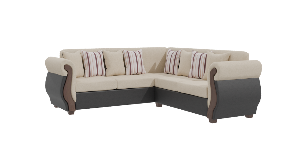 Elegant Corner Sofa 3D Model - Professional 3D Model Render 10