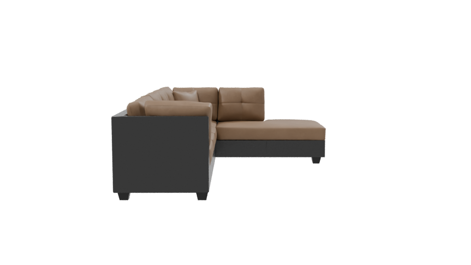 Stylish L-Shaped Sofa Model 3D - Professional 3D Model Render 8