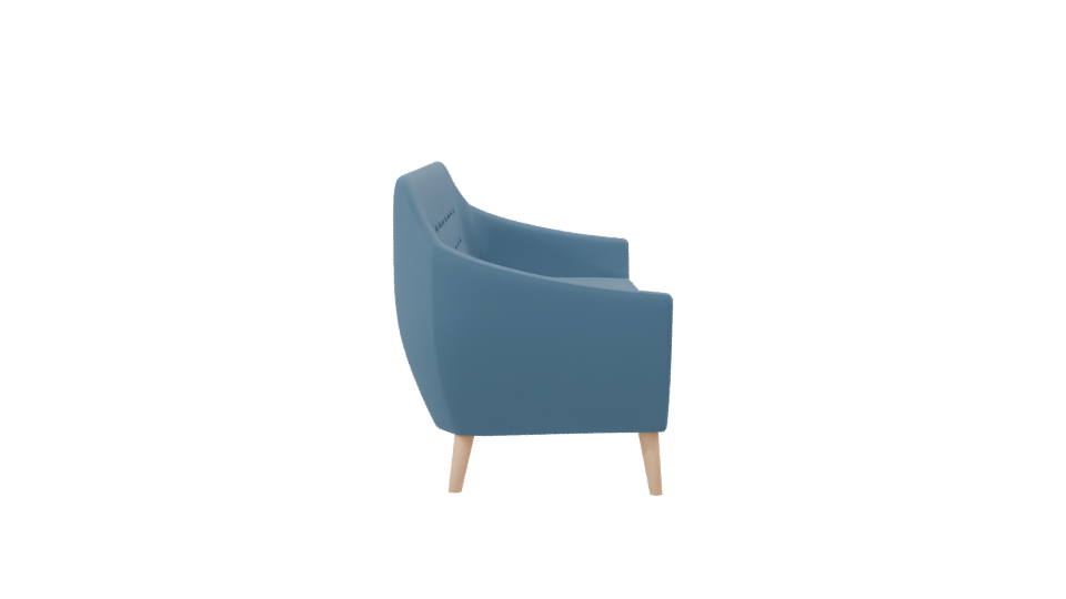 Stylish Mid-Century Modern Sofa 3D Model - Professional 3D Model Render 8