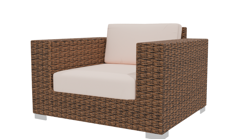 Stylish Outdoor Lounge Chair 3D - Professional 3D Model Render 12