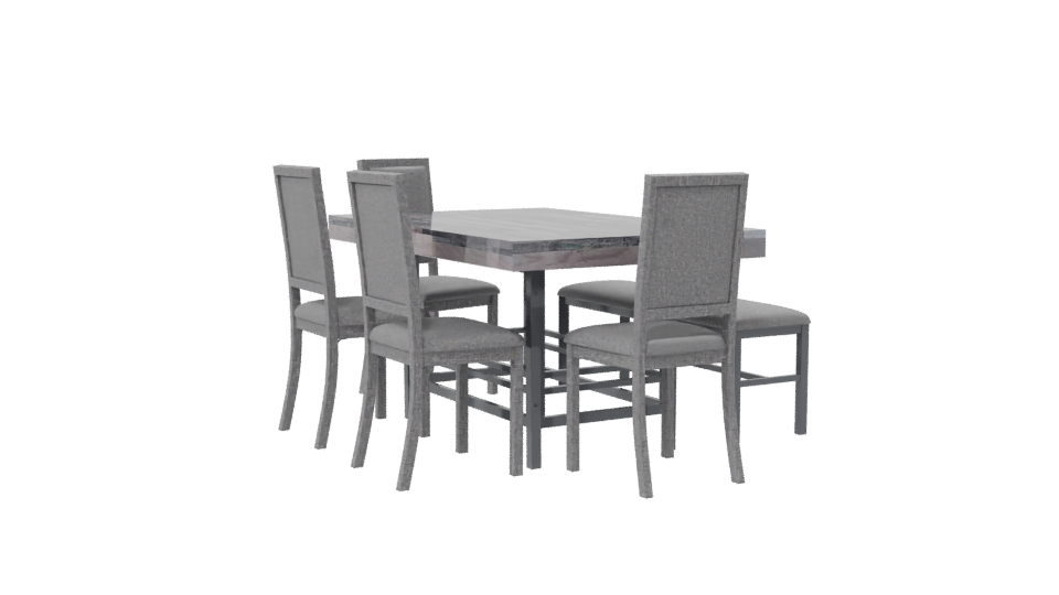 Stylish Modern Dining Set 3D - Professional 3D Model Render 7