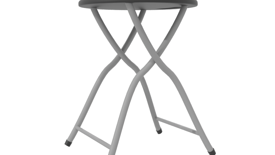 Minimalist Metal Bar Stool 3D - Professional 3D Model Render 7