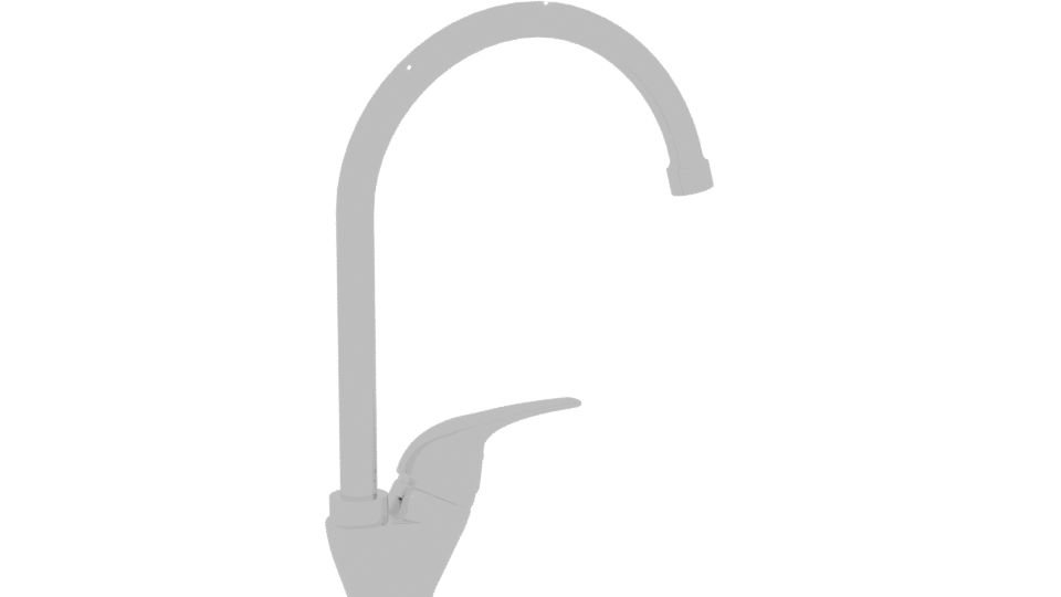 Sleek Modern Kitchen Faucet 3D Model - Professional 3D Model Render 7