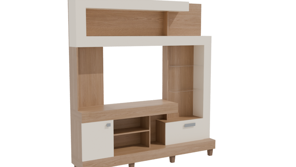 Modern Living Room Furniture Model - Professional 3D Model Render 10