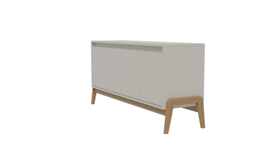 Modern 4-Door Buffet Cabinet 3D - Professional 3D Model Render 13
