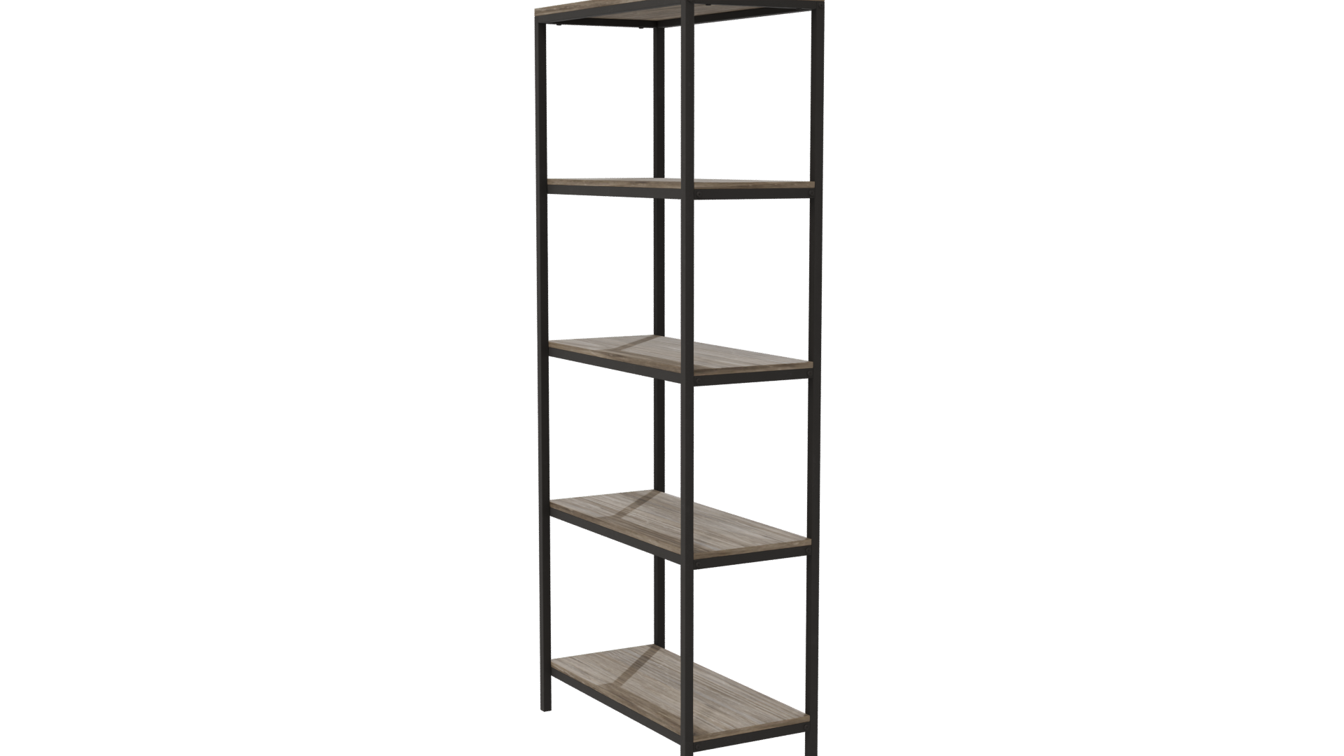 High Wooden Shelf Unit 3D - Professional 3D Model Render 7