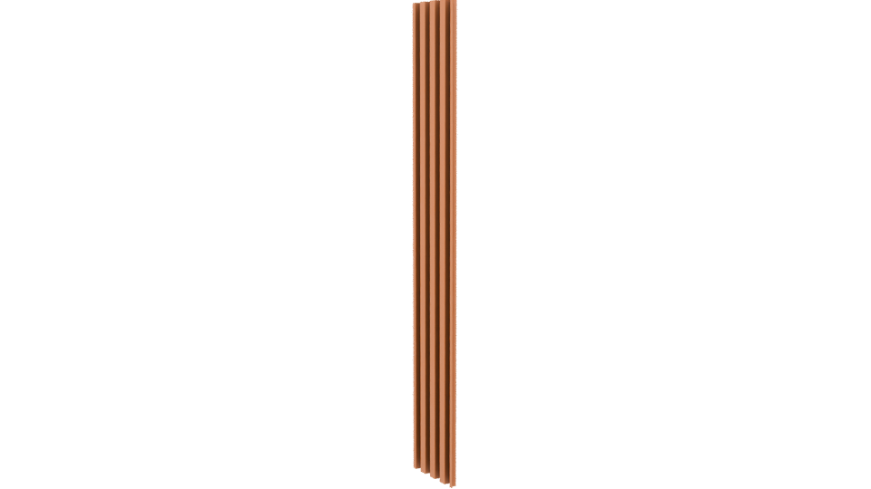 Stylish Vertical Wooden Slat Panel 3D Model - Professional 3D Model Render 13