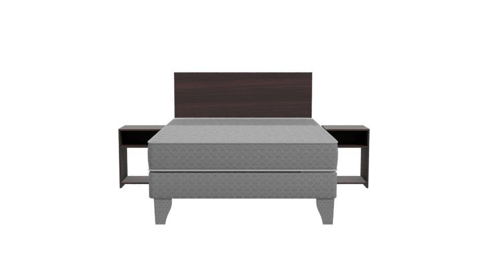 Stylish Modern Bed 3D Model - Professional 3D Model Render 11