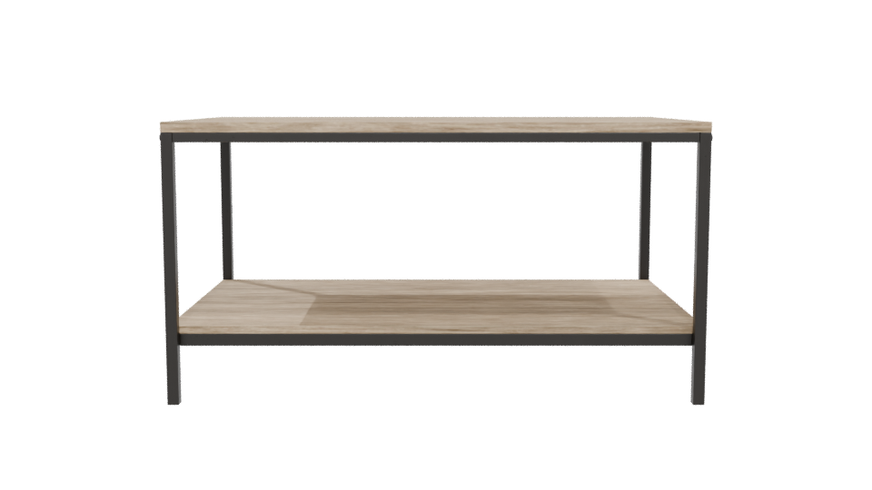 Rustic Wooden Table with Metal Frame 3D Model - Professional 3D Model Render 5