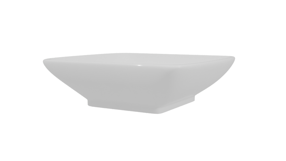 Minimalist White Basin 3D Model - Professional 3D Model Render 3
