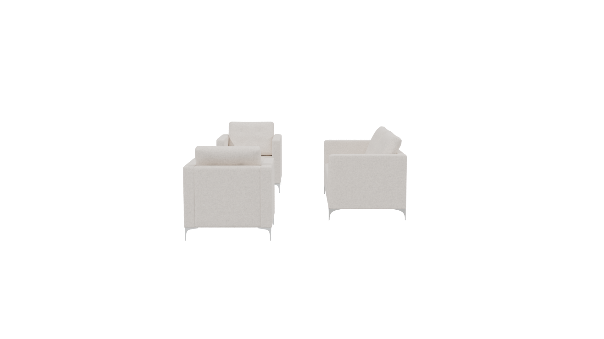 Elegant Modern Sofa Set 3D Model - Professional 3D Model Render 2