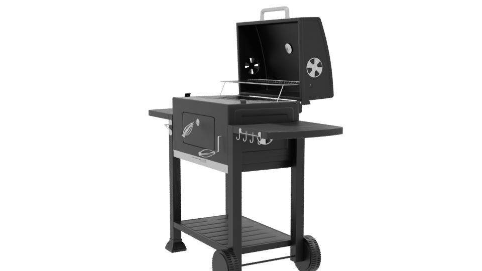 Portable Charcoal Grill 3D Model - Professional 3D Model Render 13