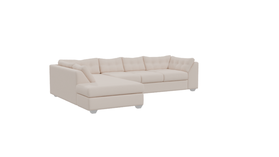 Modern L-Shaped Sofa Model - Professional 3D Model Render 10