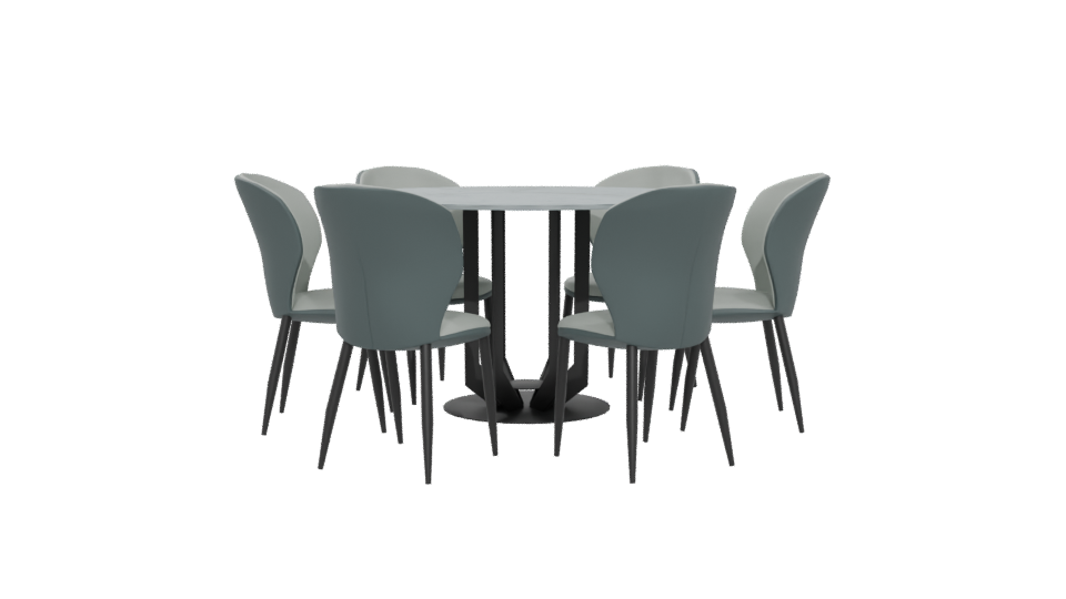 Stylish Dining Table Set 3D - Professional 3D Model Render 5