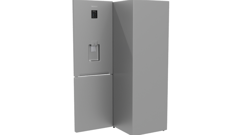 Stylish Dual Door Refrigerator Model - Professional 3D Model Render 4