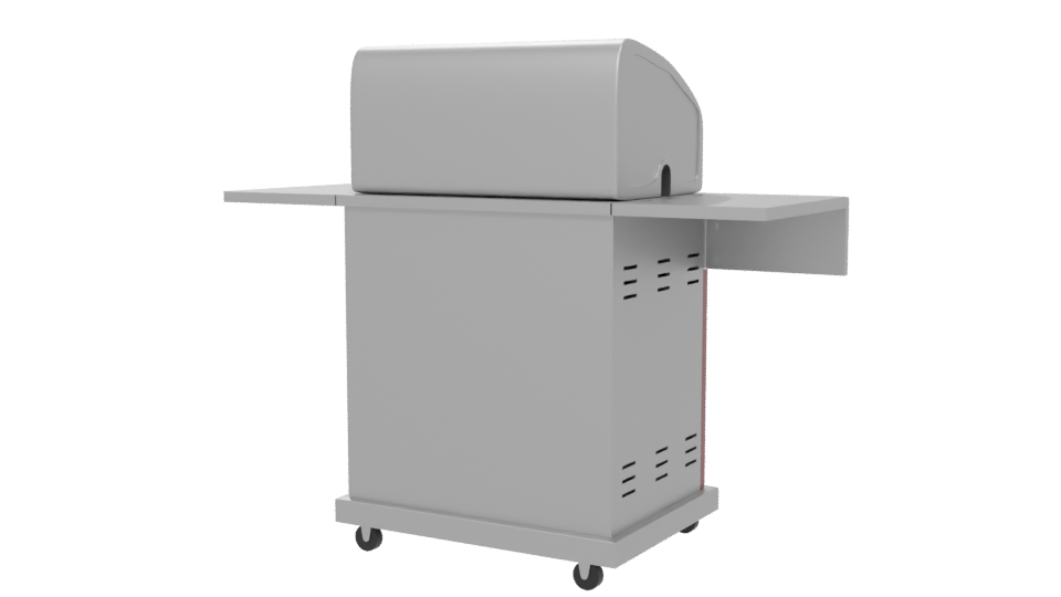 Stylish Gas Grill BBQ Model - Professional 3D Model Render 6