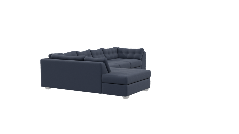 Stylish Modern L-Shaped Sofa 3D Model - Professional 3D Model Render 9