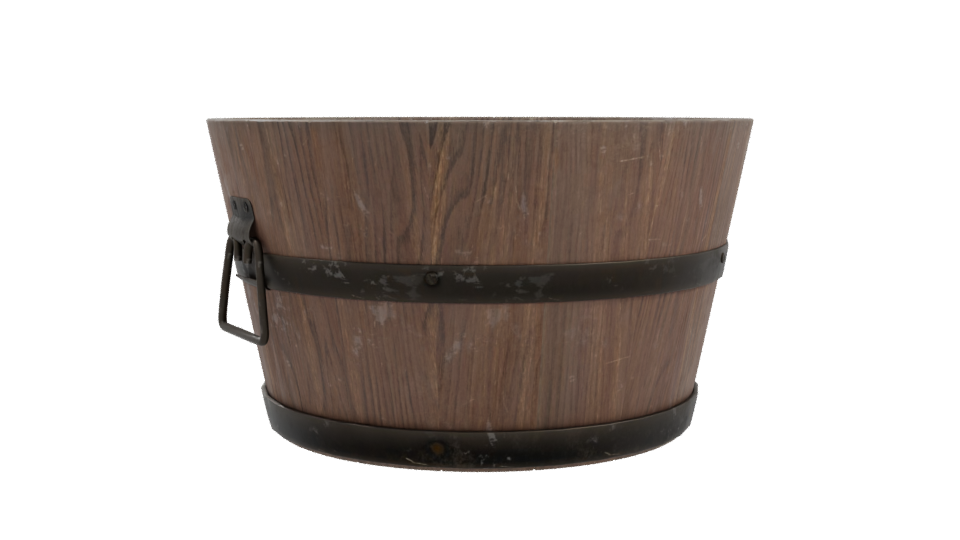 Realistic Wooden Barrel Model - Professional 3D Model Render 10