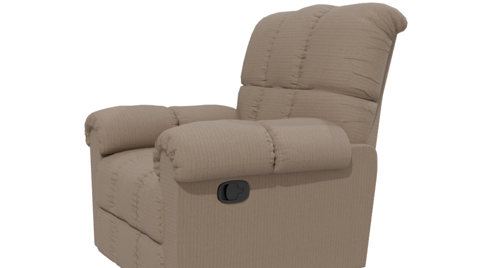 Cozy Reclining Fabric Armchair 3D - Professional 3D Model Render 13