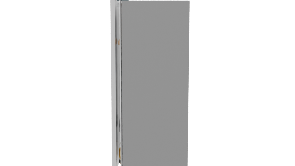 Sleek Modern Stainless Steel Refrigerator 3D Model - Professional 3D Model Render 2